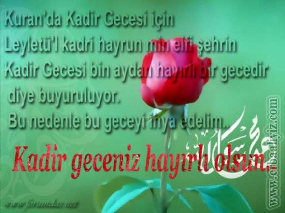 Kadir Geceniz Hayırlı Olsun