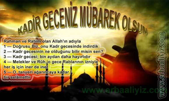 Kadir Geceniz Mübarek Olsun