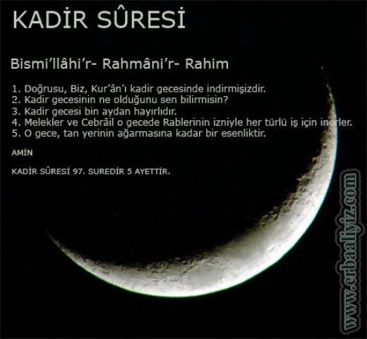Kadir Geceniz Mübarek Olsun