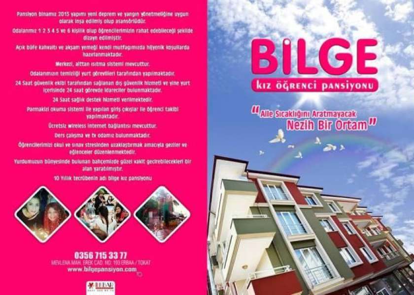 Erbaa Bilge Pansiyon - Kız Öğrenci Yurdu