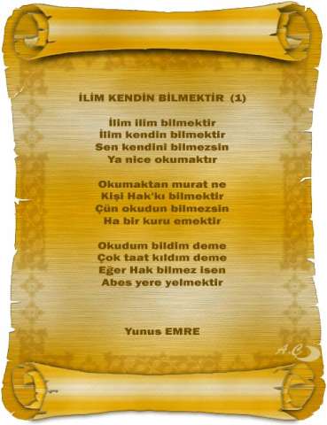 İlim kendin bilmektir