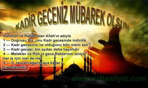 Kadir Geceniz Mübarek Olsun